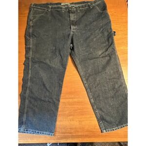 VTG Lee Dungarees Carpenter Jeans Men Big & Tall 54x30‎ dark  Wash
